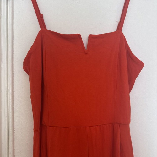 Bershka red jumpsuit like new, size S
