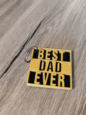 Keychain “BEST DAD EVER” new with 3D printing