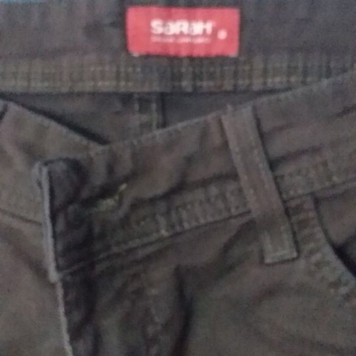 Sarah Lawrence women's pants used, size 8, dark brown, five-pocket