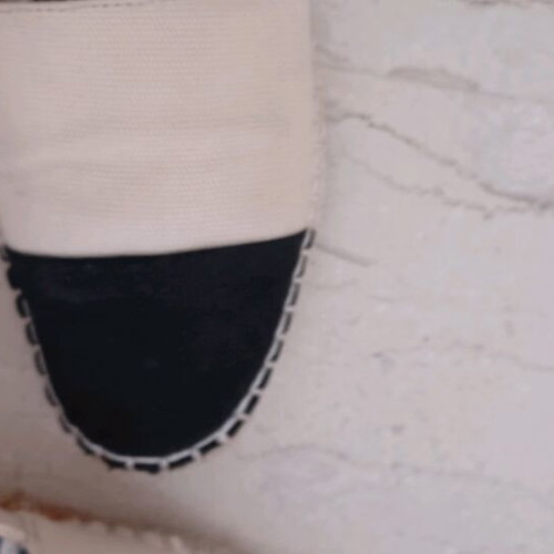 Women's Fabric Beige and Black Suede Shoes like new size 38.5