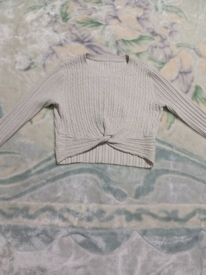 Μπλουζάκι crop top επίσημο σαν καινούργιο, μπεζ, one size