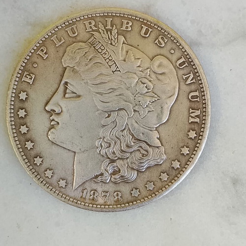 Morgan One Dollar 1878 Coin like new, replica