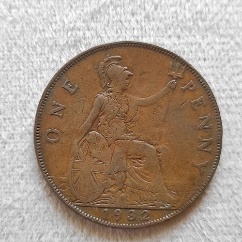 United Kingdom 1 Penny 1932 George V coin used