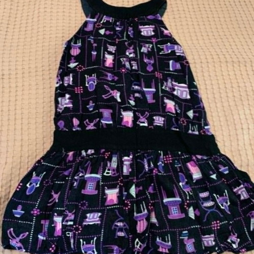 ZARA Kids Dress 7-8 years like new, purple and black pattern