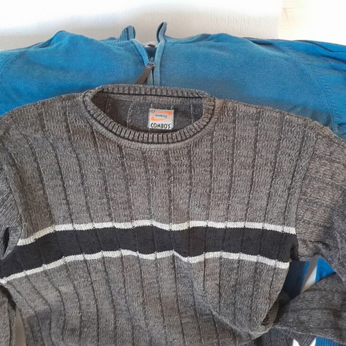 Apollon cardigan and sweater like new, size L, blue multicolor