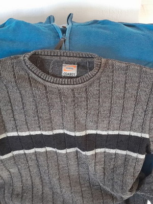 Apollon cardigan and sweater like new, size L, blue multicolor