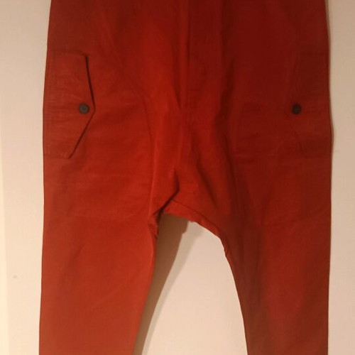 Men's red pants like new Black Label baggy drop crotch