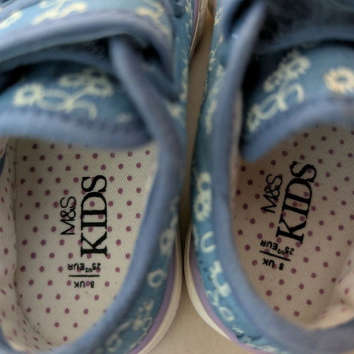 Marks&Spencer kids athletic shoes new, multicolor turquoise size 24-25