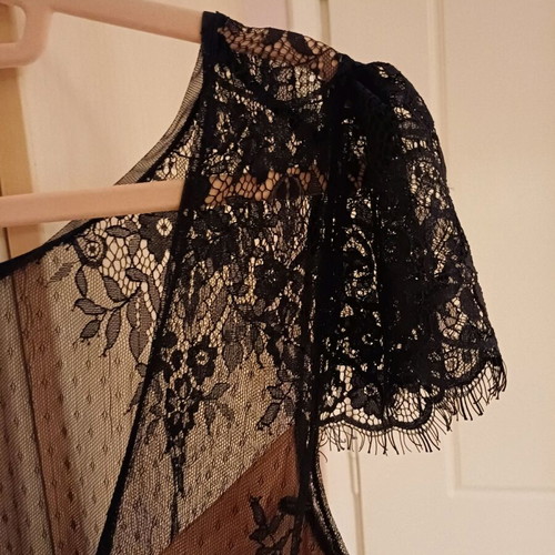 Madame Shou Shou dress airy with lace bust and maxi skirt like new