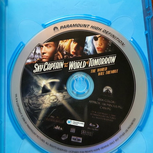 Sky Captain and the World of Tomorrow Blu-ray like new with English subtitles