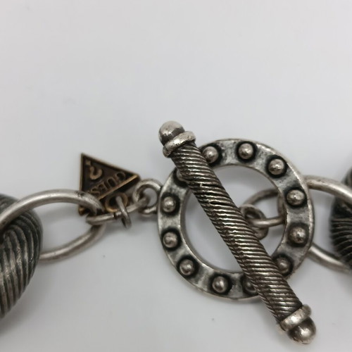 Guess statement necklace with chunky two-tone chain