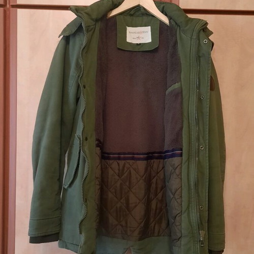 American Star parka used, size S, khaki with fur lining