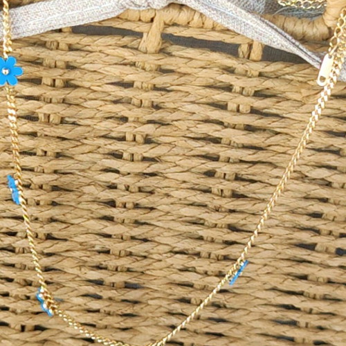 Steel Necklace New Blue Gold