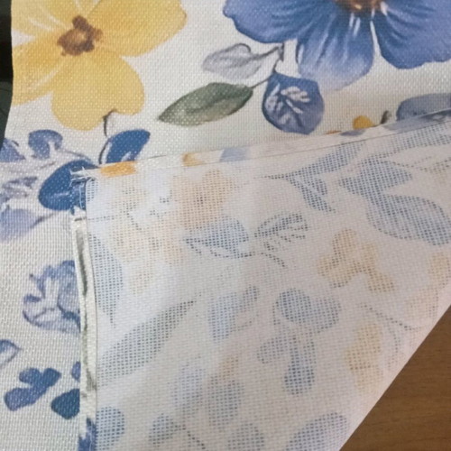 Runner/table runner with floral design, new, 34×121cm, polyester