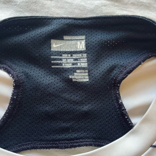 Nike sleeveless training shirt like new, size M, white-blue