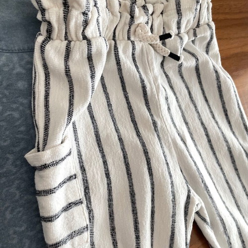 United Colors of Benetton T-shirt and striped Zara pants set used