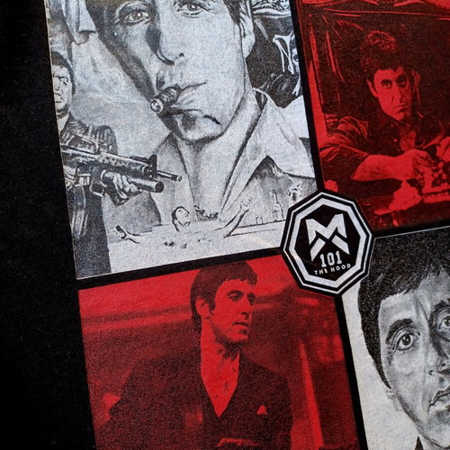 Scarface T-shirt Mafia 101 used, size XL, black and red