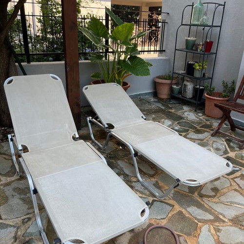 Garden set used with sofa, 2 armchairs, table and 2 sun loungers