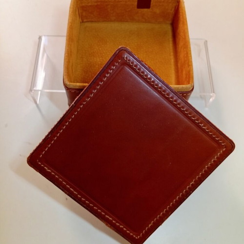 Rudi Rabitti handmade leather box from Italy, new