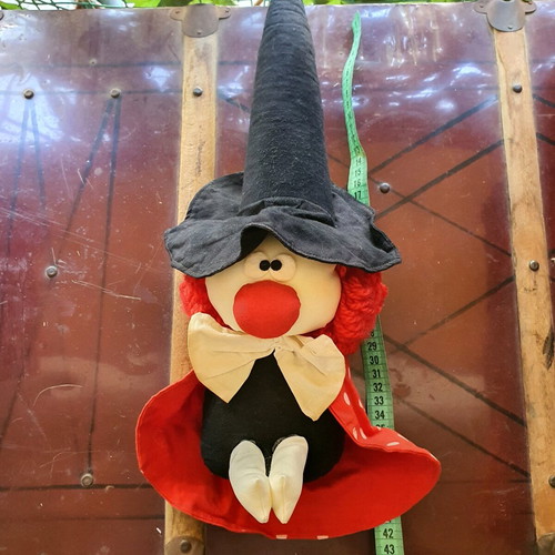 Handmade witch doll, 42 cm tall