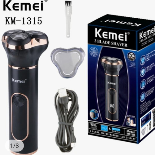 Beard Trimmer 3D electric rechargeable shaver, waterproof IPX7