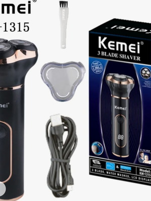 Beard Trimmer 3D electric rechargeable shaver, waterproof IPX7
