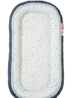 Done by Dear baby nest with happy dots blue pattern like new