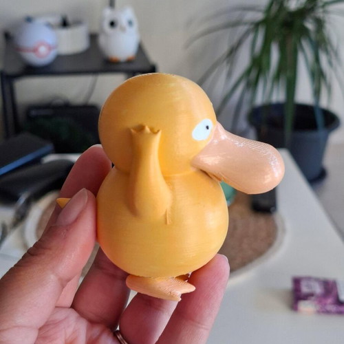 Psyduck Pokemon handmade 3D printed figure painted with acrylics, like new