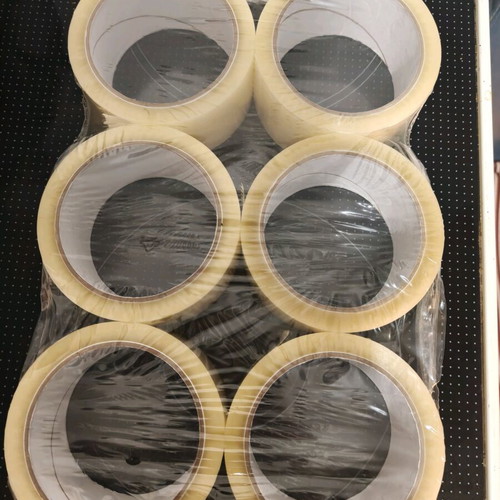 Adhesive tapes new, pack of 6, transparent