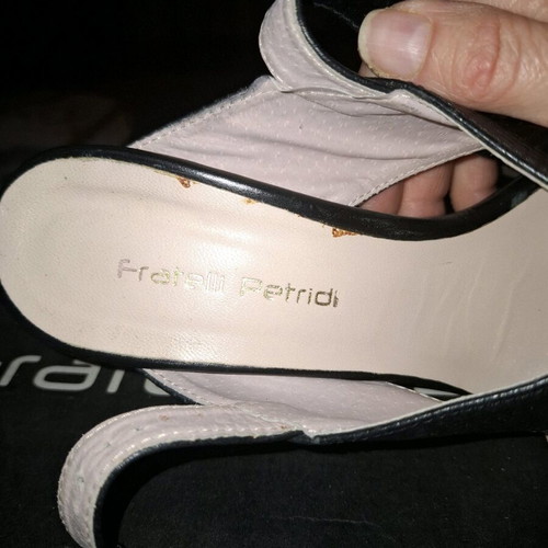 Fratelli Petridi women's leather sandals like new, black, size 37