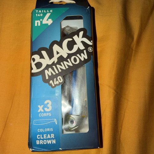 Black Minnow 140 fishing silicone lures new