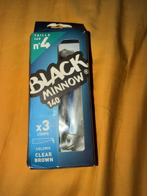 Black Minnow 140 fishing silicone lures new