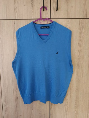 Nautica Men's Sleeveless Sweater Size L 100% Cotton Like New
