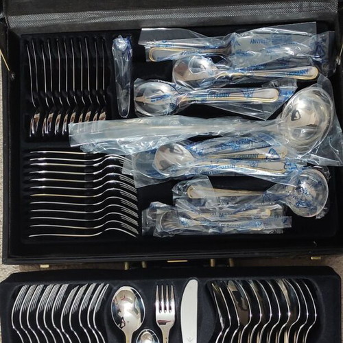BSF German Cutlery Set 72 Pieces with 24K Gold Plated Accents