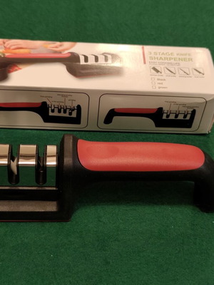 3 Stage Manual Knife Sharpener, ergonomic design