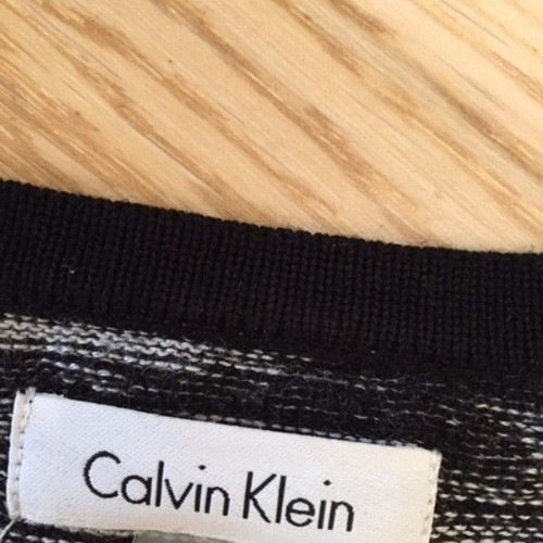 Calvin Klein knitted dress M like new, black and gray