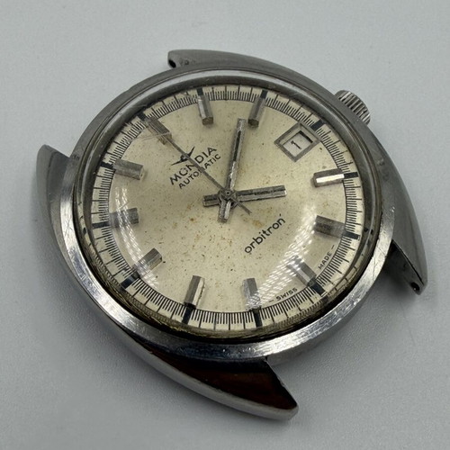 Mondia Automatic Orbitron vintage watch case used, Swiss made