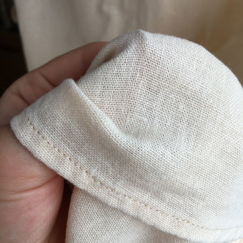 Pulz cotton linen top L like new beige with button back