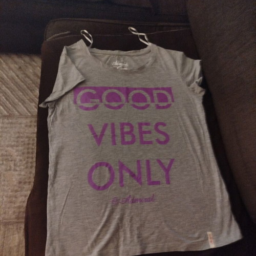 Admiral women's t-shirt like new, grey and purple