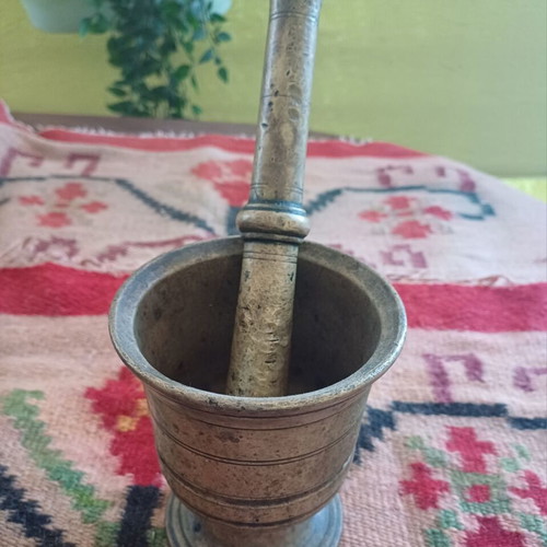 Antique carved mortar and pestle, 100 years old, like new