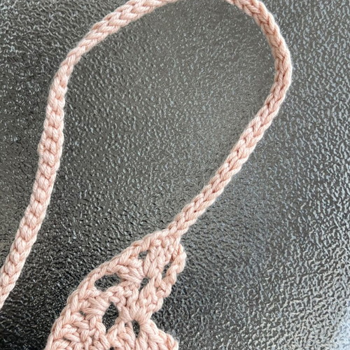 Handmade crochet bandana beige new, 100% cotton