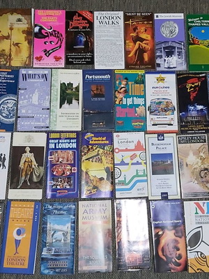 London 1995 tourist guides and flyers like new, 55 pieces