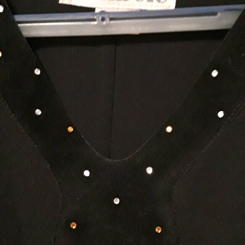 Black long asymmetrical sleeveless dress like new Miss Simbolo