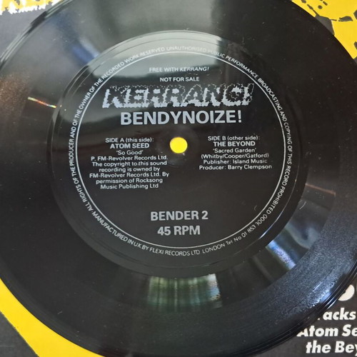 Atom Seed So Good / The Beyond Sacred Garden 1991 Kerrang! Flexi-Disc