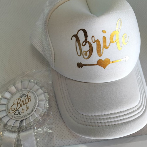 Bride cap with badge like new