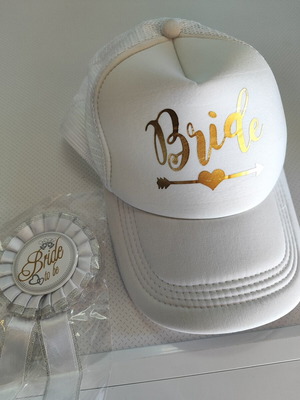 Bride cap with badge like new