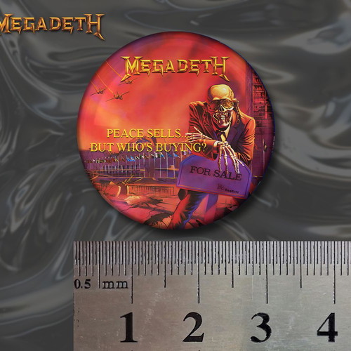 Megadeath pin set 17 large 3cm new
