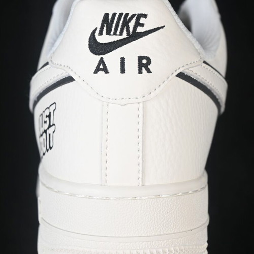 Nike Air Force 1 Custom new, white with black details, minimalist design