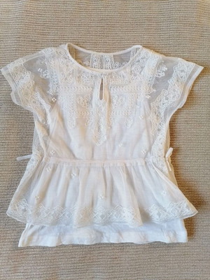 Zara blouse for girl 3-4 years old, white