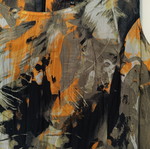 Bonita sleeveless midi dress like new, size 42, abstract pattern